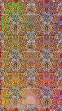 Nazikçe, güzel çiçek arkaplanı. Çiçekli karalama şeklinde Raster çiçek deseni. Kahverengi ve bej renkli çiçekler.