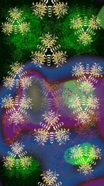 Çiçekli karalama şeklinde Raster çiçek deseni. Mavi renkli çiçekler. Nazik, sevimli çiçek arkaplanı..