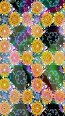 Doodle çiçekler ve dalları, otlar ve çiçekler. Elle çizilmiş. Raster resim. Güzel kumaş deseni.