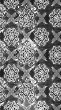 Çiçek desenli çizim. Raster illüstrasyonu. Asya tekstil tarzında. Güzel kumaş deseni. Renkli Bahar Teması eskiz kalıbı. Düz Çiçek Elementleri Tasarımı.