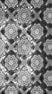 Çiçek desenli çizim. Raster illüstrasyonu. Asya tekstil tarzında. Güzel kumaş deseni. Renkli Bahar Teması eskiz kalıbı. Düz Çiçek Elementleri Tasarımı.