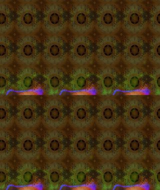 Raster illüstrasyonu. Raster deseni. Küçük çiçekteki sevimli çiçek deseni. Soyut çiçek çizim kalıbı arka planı. Kahverengi renklerde.