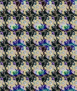 Raster çiçek izi. Klasik taslak çizimi. Çiçeksel gri çizim deseni.