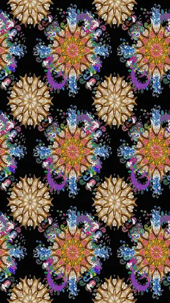 Küçük bir çiçekte eskiz deseni. Hoş bir çiçek geçmişi var. Güzel kumaş deseni. Raster illüstrasyonu.