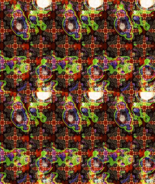 Yumuşak, bahar çiçekli arka plan. Çiçekli karalama şeklinde Raster çiçek deseni. Kahverengi renkte çiçekler.