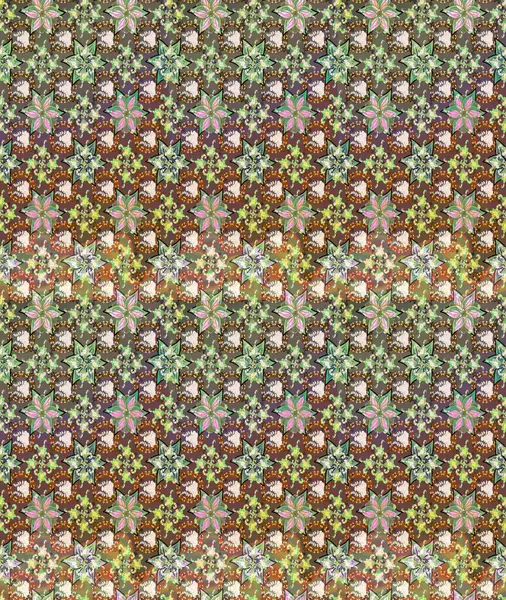 Kahverengi renklerde. Çiçek. Raster illüstrasyonu. Taslak dekoratif arka plan, çiçek mandala.