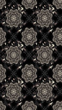 Siyah çiçekli eskiz deseni, suluboya çiçek deseni, sevimli çiçek, duvar kağıdı, kart ya da kumaş için fayanslı. Raster - stok.