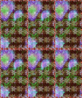 Güzel suluboya çiçekler, parlak resimler ilham verici ve yeşil çiçek desenli kusursuz arka plan. Raster..