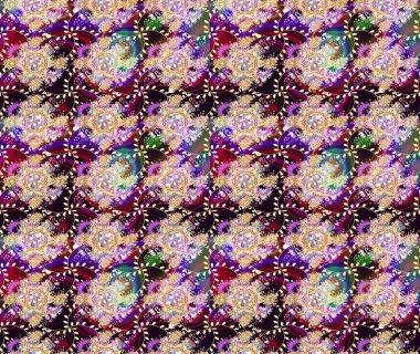 Çizim kalıbı. Ultraviyole kumaş deseni. Organik motif arka planı. Raster illüstrasyonu.