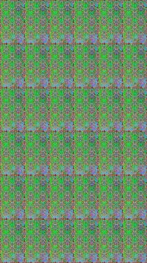 Raster illüstrasyonu. Yumuşak, yeşil ve nötr renklerde bahar çiçekleri. Yaprak ve çiçeklerin suluboya resmi, yeşil ve nötr renklerde pürüzsüz desen.