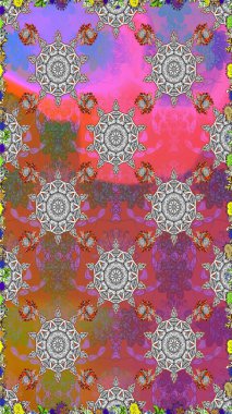 Küçük yabani çiçeklerdeki kusursuz halk desenleri. Özgürlük stili Millefleur 'lar. Tekstil, duvar kâğıdı, kapaklar, yüzey, baskı, hediye paketi, hatıra defteri, dekupaj. Taşralı şıklığı.