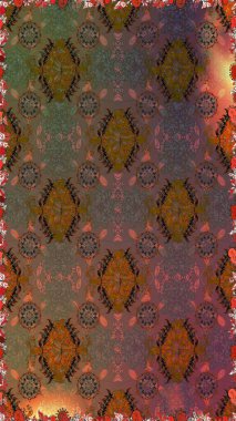 Çiçek deseni. Raster kusursuz. Güzel kumaş deseni. Renkli Bahar Temalı Kusursuz Arkaplan. Düz Çiçek Elementleri Tasarımı.