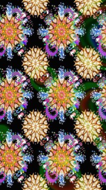 Çiçekli çiçek deseni, suluboya. Raster deseni. Küçük çiçekte güzel bir çiçek deseni..