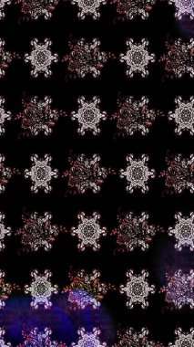 Klasik çiçekler. El çizimi, soyut ve süslü elementler. Yaz çiçekleri teması. Siyah renkler. Suluboya resim taklit Raster illüstrasyonu.