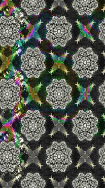 Çizim çiçek deseni duvar kâğıdı olarak kullanılabilir. Gri renkli çiçekler. Raster illüstrasyonu.