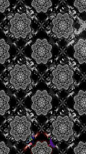 Raster illüstrasyonundaki çiçek desenli çizim. Güzel kumaş deseni. Renkli Bahar Teması eskiz kalıbı. Düz Çiçek Elementleri Tasarımı.