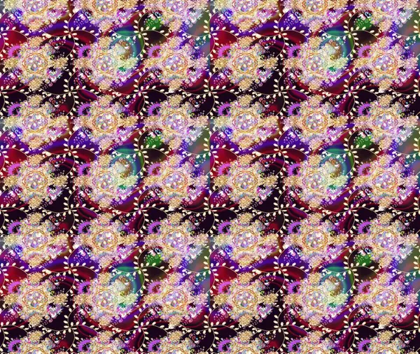 Çizim kalıbı. Ultraviyole kumaş deseni. Organik motif arka planı. Raster illüstrasyonu.