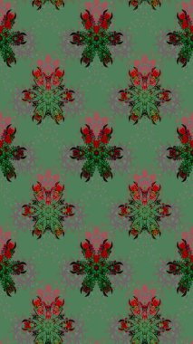 Üst manzara, yumuşak stil. Çiçek kompozisyonu, el boyası, hassas şablon. Sevgililer günü ve tebrik kartı konsepti için şık bir davetiye. Yeşil ve gri renkte manzaralı çiçek deseni.