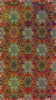 Küçük renkli çiçekler. Kahverengi çiçekli bahar çiçekleri. Moda baskıları için zarif bir şablon. Motley illüstrasyonu. Küçük çiçekte şirin desenler.