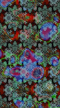 Çiçek mavisi eskiz deseni. Klasik taslak çizimi. Raster Yumuşak kumaş deseni. Raster çiçek izi..