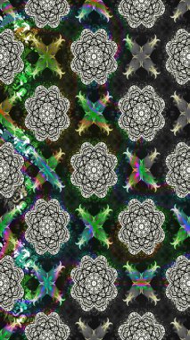 Soyut çiçek çizim kalıbı arka planı. Raster deseni. Raster illüstrasyonu. Gri renklerde. Küçük çiçekte sevimli çiçek deseni var..