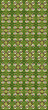 Klasik klasik klasik arka plan. Yeşil, kahverengi ve gri renklerde altın elementlerle kusursuz desen. Geleneksel oryantasyon süsü. Klasik raster altın pürüzsüz desen.