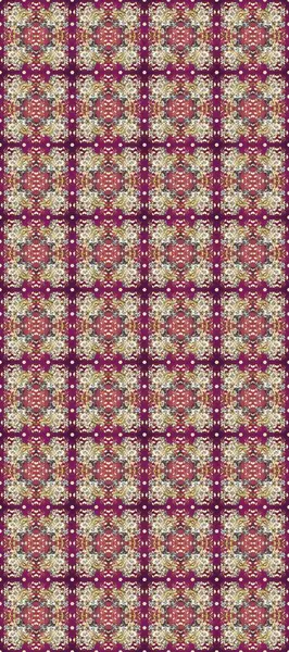 Doğu tarzı arabesk. Altın elementli mor, bej ve kahverengi renkler. Raster altın desen. Kusursuz altın desenli bukleler. Raster illüstrasyonu.