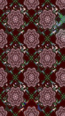 Çiçekli çiçek deseni, suluboya. Raster deseni. Süslü kumaş deseni.