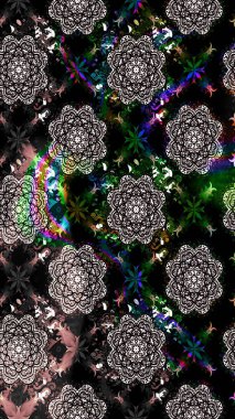 Oldukça eski bir besin torbası deseni, küçük siyah renkte, çiçekler. Millefleur 'lar. Tekstil, kumaş, kapaklar, duvar kağıtları, baskı, paket, koleksiyon defteri, örgü, dekupaj için çiçek arkaplanı..