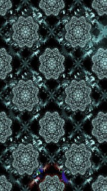 Taslak dekoratif arka plan, çiçek mandala. Çiçek. Raster illüstrasyonu. Siyah renklerde.