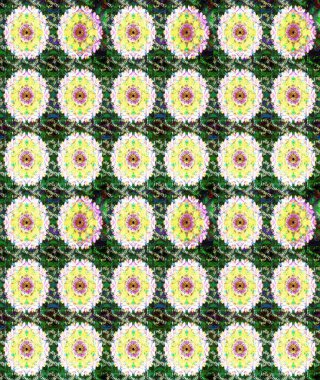 Renkli yeşil çizim kalıbı. Tekstil ve kapak tasarımı için mükemmel. Elle çizilmiş sonbahar çiçeği deseni. Doodle tarzı. Yeşil renkte çiçekler.