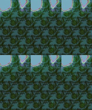 Yeşil renkli çiçekler. Hediye ambalaj kağıdı, tebrik kartları, posterler ve pankart tasarımı. Raster düz çiçek çizim deseni.