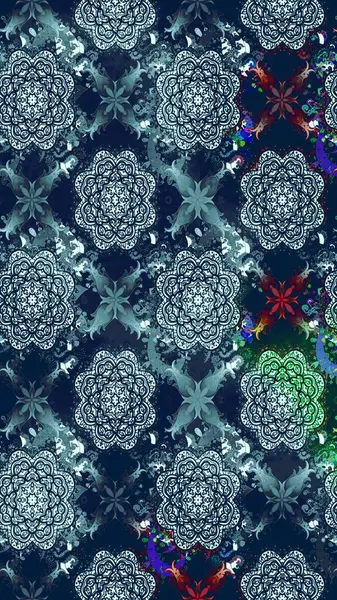 Küçük çiçekteki sevimli çiçek deseni. Mavi renkte çiçekler.