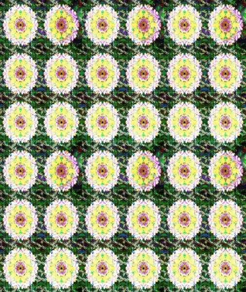 Renkli yeşil çizim kalıbı. Tekstil ve kapak tasarımı için mükemmel. Elle çizilmiş sonbahar çiçeği deseni. Doodle tarzı. Yeşil renkte çiçekler.