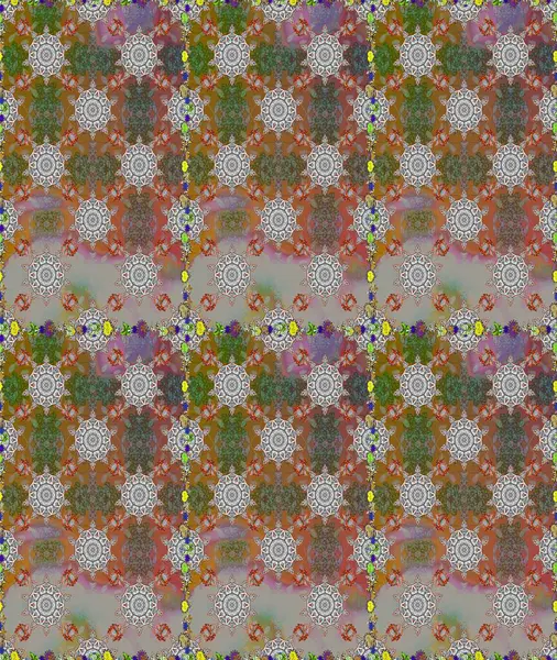 Kusursuz Tony kumaş deseni. Raster illüstrasyonu. Modaya uygun kumaş deseni. Küçük çiçekte sevimli çiçek deseni var..