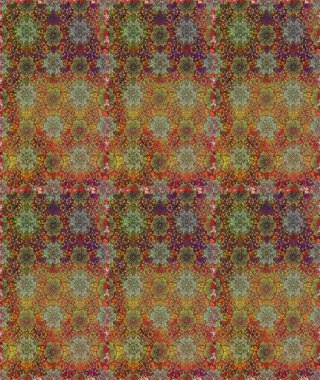 Patlayan çiçekler soyut olarak yerleştirilmiş. Raster illüstrasyonu. Raster deseni. Yumuşak, bahar çiçekleri kahverengi renklerde.