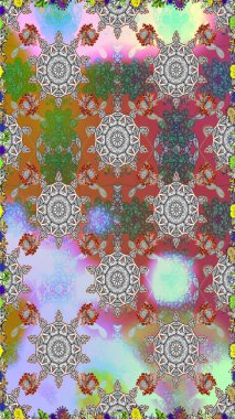 Küçük çaplı çiçeklerdeki basit şirin desenler. Raster illüstrasyonu. Tekstil veya kitap kapakları, imalat, duvar kağıtları, baskı, hediye paketi ve yapıştırma kitabı için çiçeksiz arka plan.