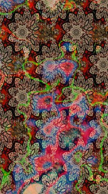 Şekil verilmiş çiçeklerle eskiz deseni. Süslü zentangle çizim dokusu, soyut çiçeklerle süslenmiş. Çiçek deseni duvar kağıdı, şablon dolguları ve web sayfası arkaplanı için kullanılabilir.
