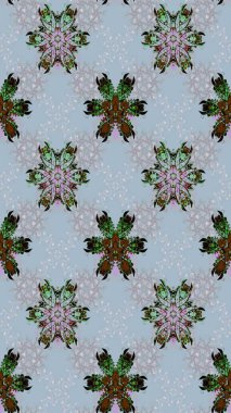 Raster çiçek desenli çiçek deseni, yapraklar, dekoratif elementler, sıçrama, lekeler, el çizimi kontur çizgileri ve Doodle çizim stili, grafik raster çizim çizimi.