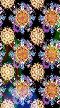 Botanik çizim kalıbı. Organik elementler. Suluboya etkisi. Raster deseni.