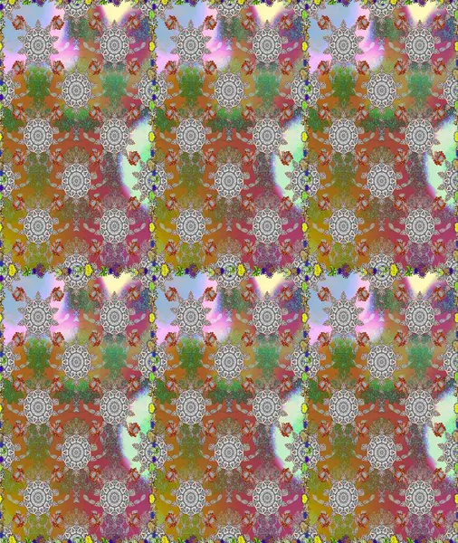 Güzel kumaş deseni. Hoş bir çiçek geçmişi var. Raster illüstrasyonu. Küçük bir çiçekte kusursuz desen.