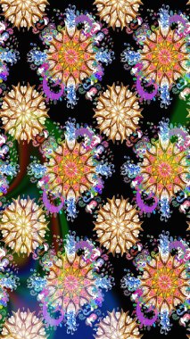 Botanik çizim kalıbı. Organik elementler. Suluboya etkisi. Raster deseni.