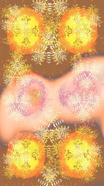 Kumaş, tekstil, duvar kağıdı baskısı için. Raster illüstrasyonu. Eskiz geçmişi. Eski usul. Tomurcukları çiçek olan sevimli bir çiçek deseni. Raster..