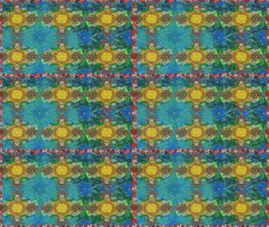 Mavi ve yeşil renkli çiçekler. Nazik, narin çiçek arkaplanı. Raster çiçek desenli ve çiçekli..