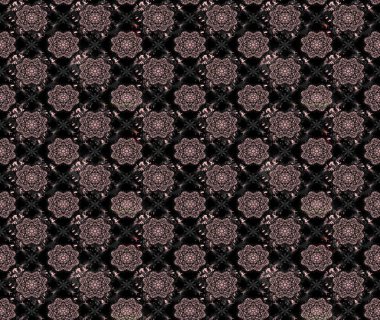 Raster illüstrasyonundaki çiçek desenli çizim. Siyah renkli çiçekler. Renkli Bahar Teması eskiz kalıbı. Düz Çiçek Elementleri Tasarımı.