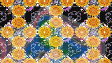 Yumuşak fayans. Klasik çiçek desenli. Raster 'ın taze dokusu. Yumuşak pamuk tasarımı. Paketleme, tekstil, duvar kağıdı için kusursuz çiçek arkaplanı.