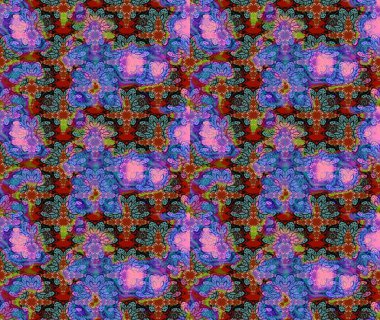 El çizimi Raster çizimi. Çizim çiçek deseni duvar kağıdı, web sitesi arka planı, ambalaj kağıdı, davetiye, broşür, afiş veya web sitesi için kullanılabilir. Karalama elementleri.