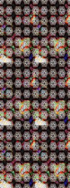 Soyut etnik raster çizim kalıbı. Arkaplan dokusu, duvar kağıdı, çiçek temalı siyah renkler. Kabile sanatı boho baskısı, klasik çiçek arkaplanı.