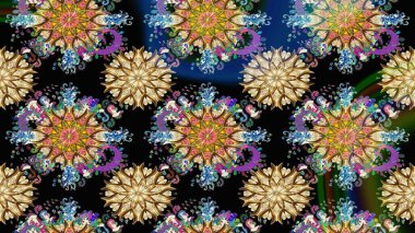 Kızılderili desenli desenli desenli şal deseni. Etnik Mandala süsü. Raster Henna dövme stili. Tekstil, tebrik kartı, boyama kitabı, telefon kılıfı baskısı için kullanılabilir.