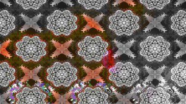 Sevimli çiçek raster deseni. Gri renkli çiçekler. Renkli Bahar Teması eskiz kalıbı. Düz Çiçek Elementleri Tasarımı.